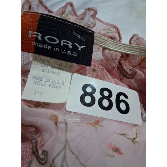 Y2K Vintage Rare RORY Sheer Ruffle Bell Sleeve Whimsical Fairycore Flowy Top - Picture 11 of 12